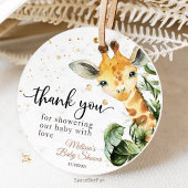 Étiquettes Cadeau Baby shower Safari Giraffe