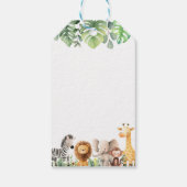 Étiquettes-cadeau Baby shower Safari Merci (Dos)