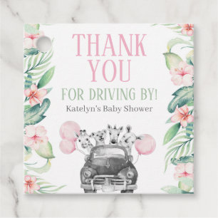 Étiquettes Cadeau Baby shower Safari Merci