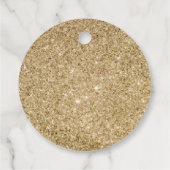 Étiquettes Cadeau Baby shower simple Gold Heart (Dos)