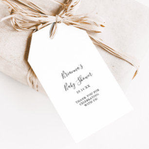 Étiquettes-cadeau Baby-Shower Simple Minimaliste