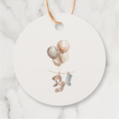 Étiquettes Cadeau Baby shower Soft Boho Neutral Vêtements de bébé (Dos)