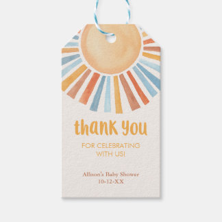 Étiquettes-cadeau Baby shower soleil Boho soleil de préférence tags