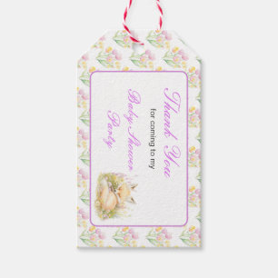 Étiquettes-cadeau Baby shower Spring Fox