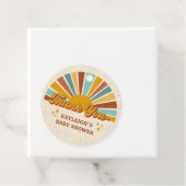 Étiquettes Cadeau Baby shower Sunshine Boho Retro (En situation)