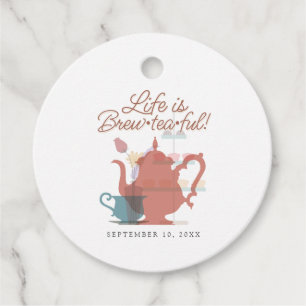 Étiquettes Cadeau Baby shower Tea Party Cute Minimaliste Boho Neutra