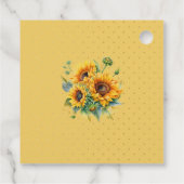 Étiquettes Cadeau Baby shower Teddy Bear et Sunflower (Dos)