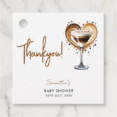 Étiquettes Cadeau Baby shower Tini One Espresso Martini (Devant)