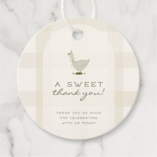 Étiquettes Cadeau Baby Shower "Un Petit Oison Neutre"