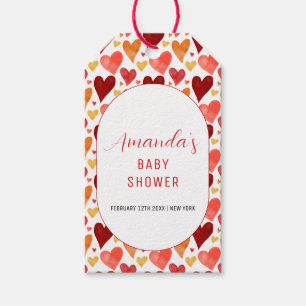 Étiquettes-cadeau Baby shower Valentine moderne Little Sweetheart