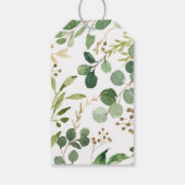 Étiquettes-cadeau Baby shower vert or Eucalyptus (Dos)