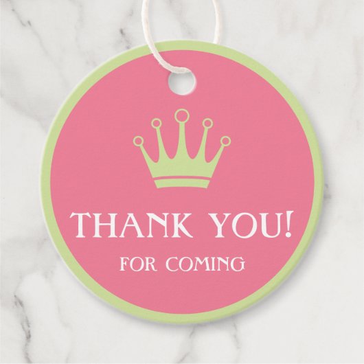 Étiquettes Cadeau Baby shower vert rose (Devant)