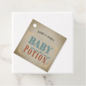Étiquettes Cadeau Baby shower Vintage Baby Making Potion (En situation)