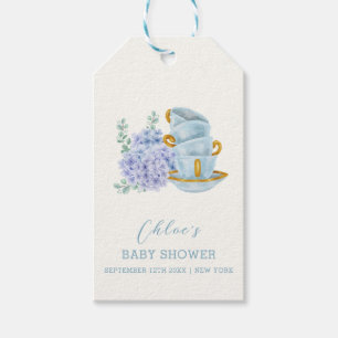 Étiquettes-cadeau Baby shower vintage de brassage de thé Hydrangea