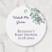 Baby shower Watch Me Grow Aquarelle Succulent