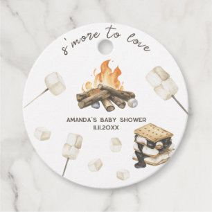 Étiquettes Cadeau Baby shower Watercolor S'more