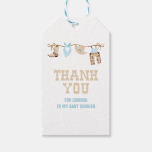 Étiquettes-cadeau Baby Shower Western Cowboy Rodéo