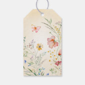Étiquettes-cadeau Baby shower Whimsical fleur sauvage Merci invité (Dos)