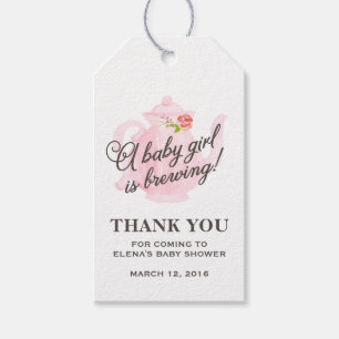 Étiquettes-cadeau Baby Tea Party   Balise Cadeau Baby shower Faveur