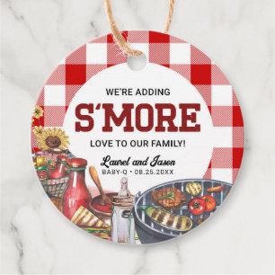 Étiquettes Cadeau BabyQ BBQ Baby shower rustique S'more