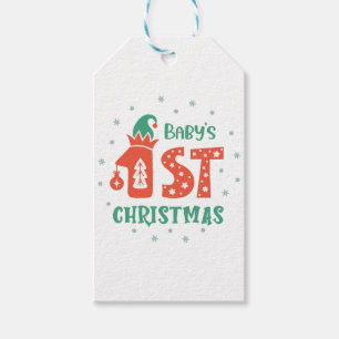 Étiquettes-cadeau Baby's First Christmas