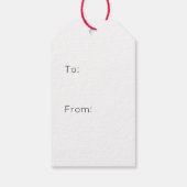 Étiquettes-cadeau Bac à biscuits rustique rouge et blanc (Dos)