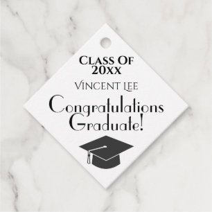 Étiquettes Cadeau Bac d'obtention du diplôme mignon Classe de félici