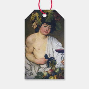 Étiquettes-cadeau Bacchus du Caravaggio vintage (1596)