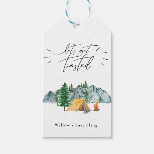 Étiquettes-cadeau Bachelorette grillée (Devant)