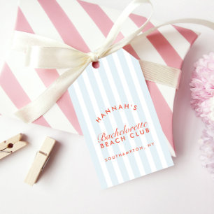 Étiquettes-cadeau Bachelorette moderne Vintage rouge et bleue