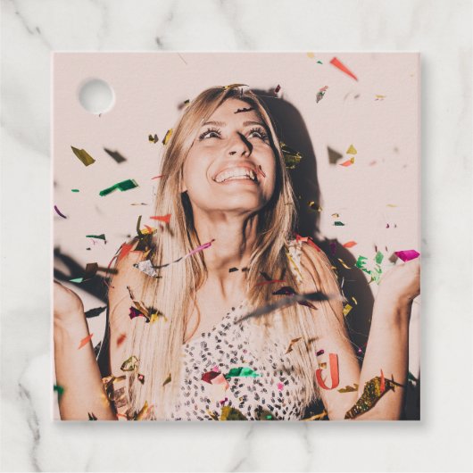 Étiquettes Cadeau Bachelorette Party Mariée face photo (Devant)