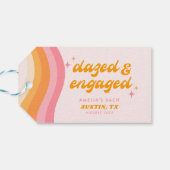 Étiquettes-cadeau Bachelorette rose et orange Super (Dos Horizontal)