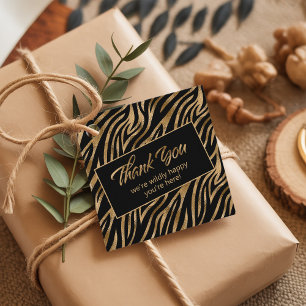 Étiquettes Cadeau Bachelorette Zebra Black Gold ID1151