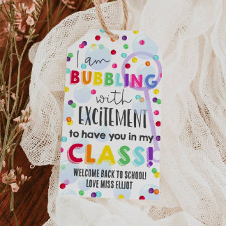 Étiquettes-cadeau Back To School Bubbles Gift Tag