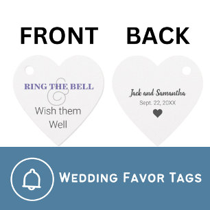 Étiquettes Cadeau Bague La Bell & Souhaite-Ils Bien Mariage Coeur