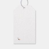 Étiquettes-cadeau Bagues de CAFÉ Blanc Brown Artiste Amusant (Dos)