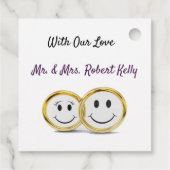 Étiquettes Cadeau Bagues de mariage personnalisées (Dos)