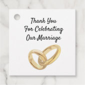 Étiquettes Cadeau Bagues de mariage personnalisées (Devant)