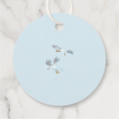 Étiquettes Cadeau Bain de bébé marin garçon bleu côtier (Dos)