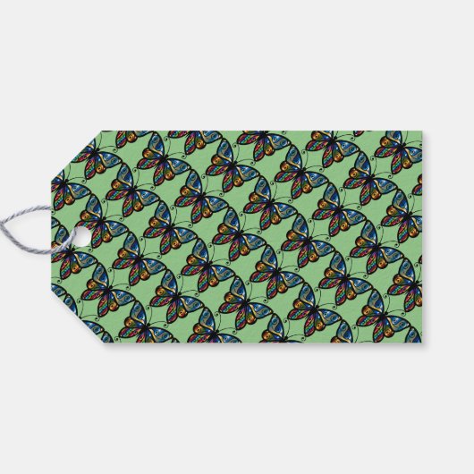 Étiquettes-cadeau Baisers à papillon Anniversaire Favoriser Balise (Dos (Horizontal))