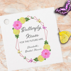 Étiquettes Cadeau Baisers de papillon pour la future Mme Shower de m