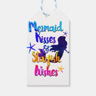 Étiquettes-cadeau Baisers de sirène & Vœux d'étoiles de mer Aquarell