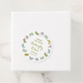 Étiquettes Cadeau Baisers papillon Baby shower fille cadeau (En situation)