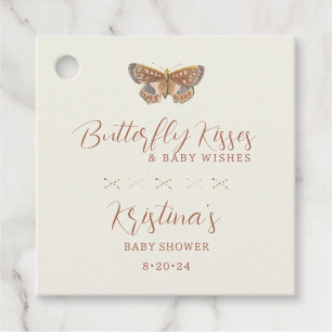 Étiquettes Cadeau Baisers papillon Bébé Fille Douche