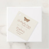 Étiquettes Cadeau Baisers papillon Bébé Fille Douche (En situation)