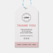 Étiquettes-cadeau Bakery Custom Logo Thank You (Devant)