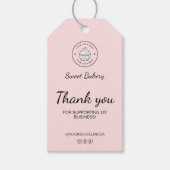 Étiquettes-cadeau Bakery Custom Logo Thank You (Devant)