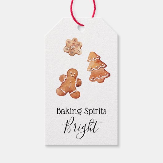 Étiquettes-cadeau Baking Spirits Bright Christmas Cookie Balise (Devant)