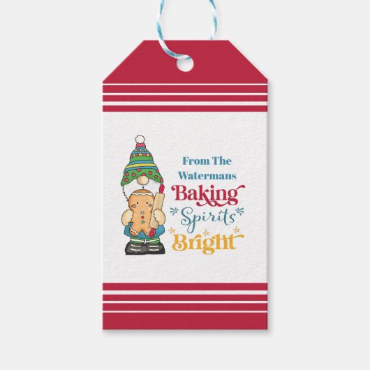 Étiquettes-cadeau Baking Spirits Bright Cookie Christmas Holiday (Devant)