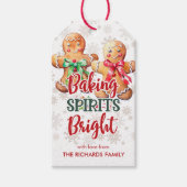 Étiquettes-cadeau Baking Spirits Bright Gingerbread Les cookies Favo (Devant)